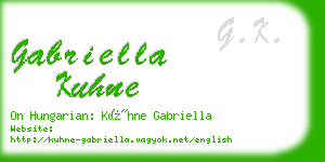 gabriella kuhne business card